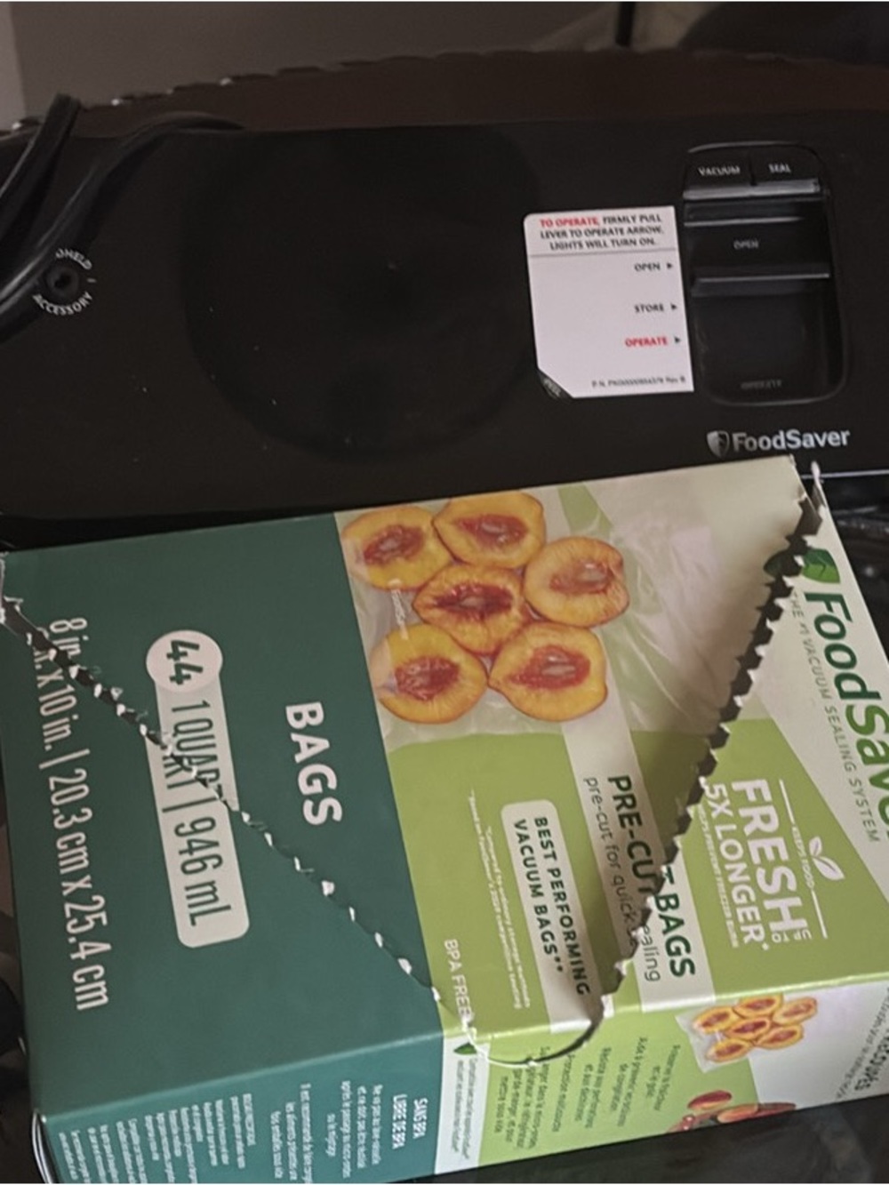 FoodSaver Black Vacuum Sealer and Bags